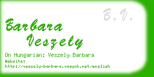 barbara veszely business card